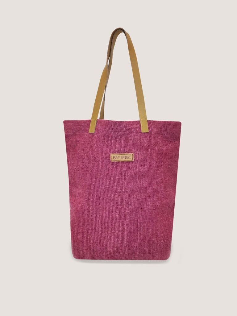 Canvas jute tote bags with zipper