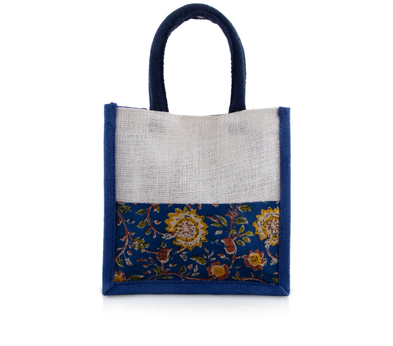 Jute Tote Bag With Kalamkari | Bulk Supply For India & Global Export