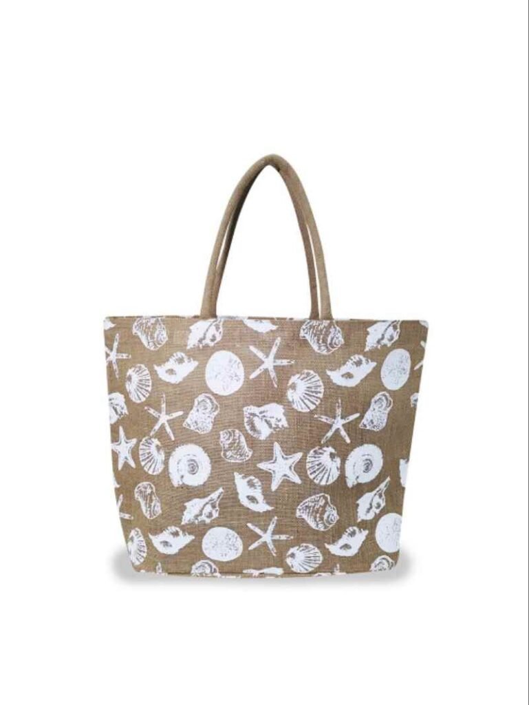 Jute Printed Oversized Tote Bag
