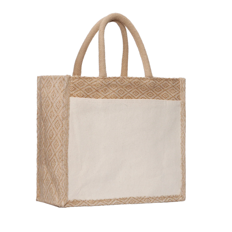 jute bag with pocket wholesale