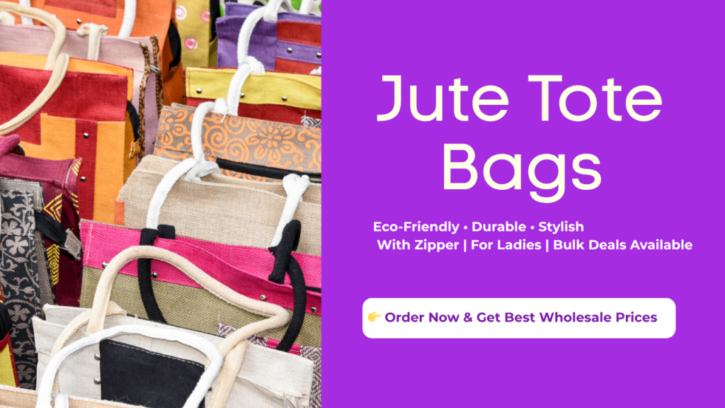 Jute Tote Bags Wholesale Supplier for Bulk Orders